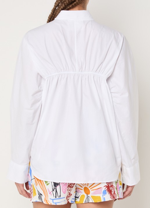 CLOSED Blouse van katoen - achterkant wit
