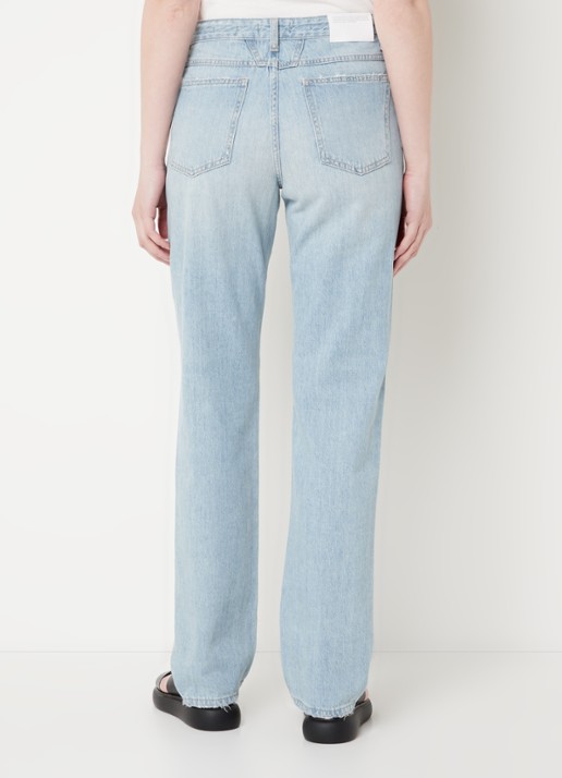 CLOSED Briston mid waist straight leg jeans met lichte wassing - achterkant 3 indigo