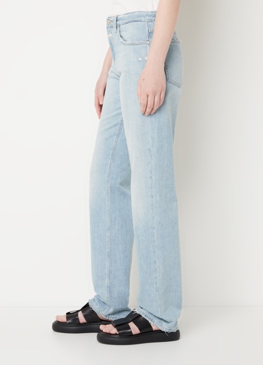 CLOSED Briston mid waist straight leg jeans met lichte wassing - detail 5 indigo