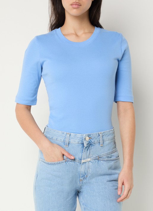 CLOSED Fijngebreid T-shirt van jersey