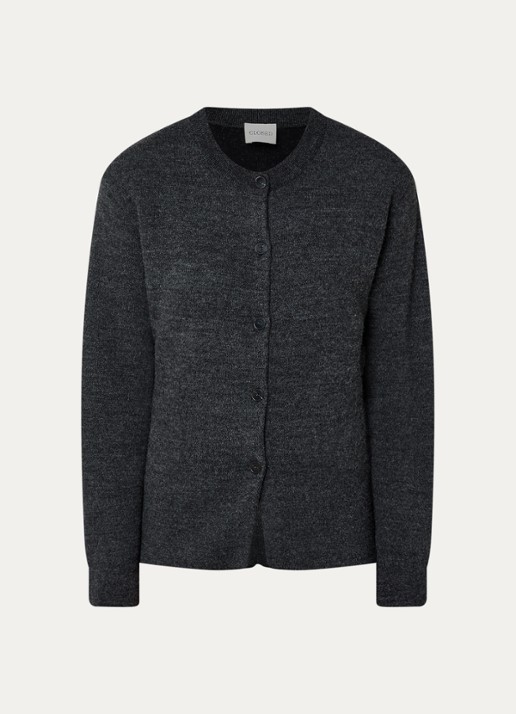 CLOSED Fijngebreid vest van wol - voorkant 3 zwart