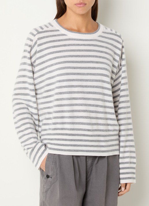 CLOSED Fijngebreide pullover van kasjmier met streepprint