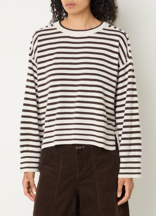 CLOSED Fijngebreide pullover van kasjmier met streepprint