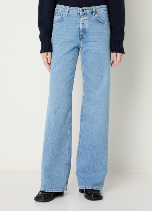 CLOSED Gillan high waist flared jeans met lichte wassing