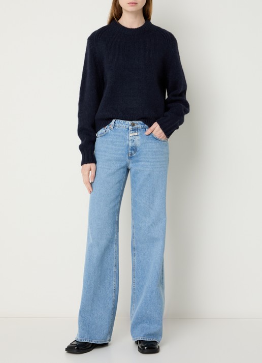 CLOSED Gillan high waist flared jeans met lichte wassing - voorkant 2 indigo