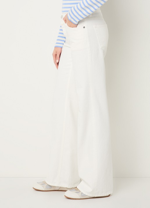 CLOSED Gillan high waist loose fit jeans met gekleurde wassing - detail 3 creme