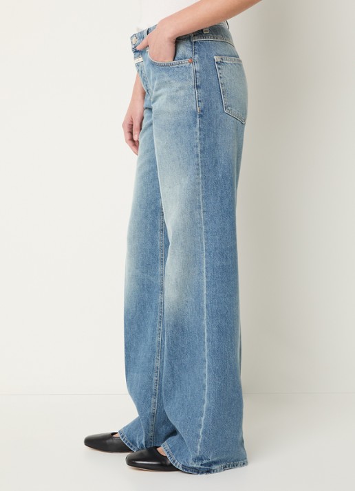 CLOSED Gillan mid waist loose fit jeans met lichte wassing - detail 4 indigo