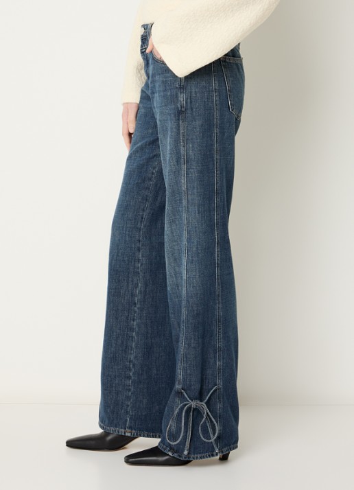 CLOSED Gillan mid waist straight leg jeans met donkere wassing - detail 4 indigo