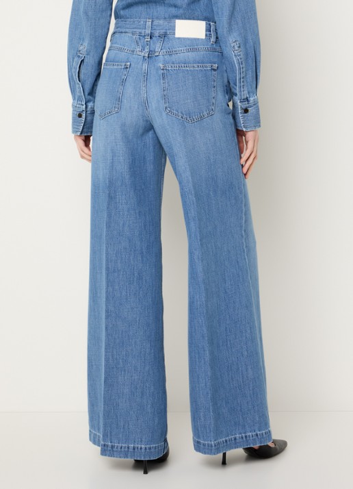 CLOSED Glow Up high waist flared jeans met medium wassing - achterkant 5 blauw