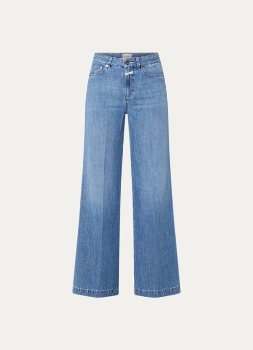 CLOSED Glow Up high waist flared jeans met medium wassing - voorkant 3 blauw