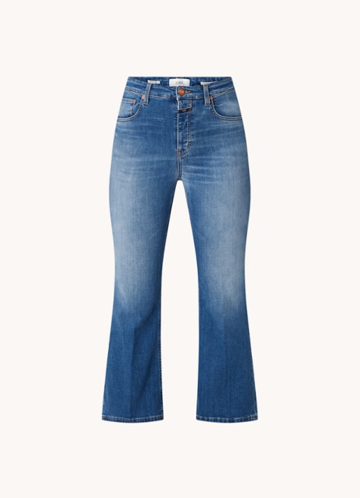 CLOSED Hi-Sun high waist flared cropped jeans met stretch  - voorkant 2 indigo