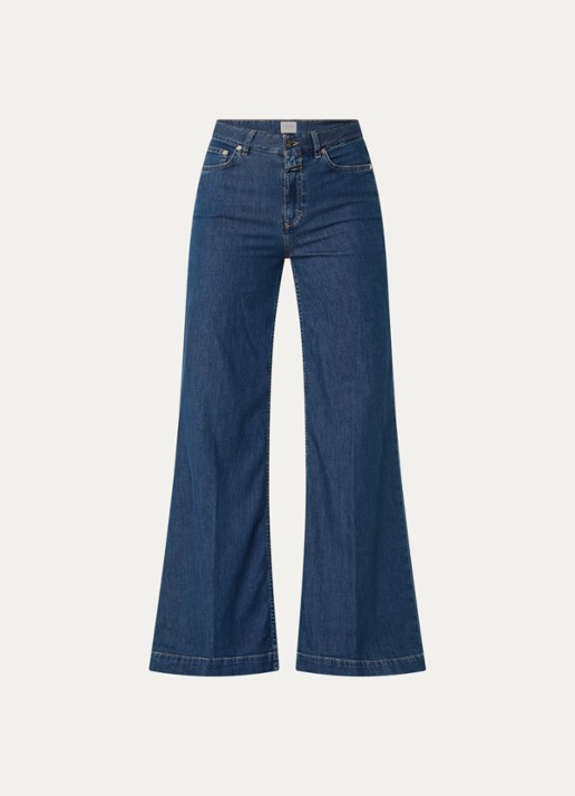 CLOSED High waist flared jeans met medium wassing - voorkant 4 indigo