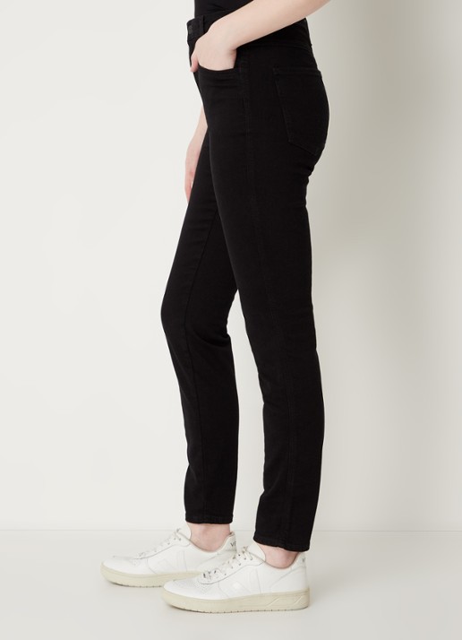 CLOSED High waist skinny jeans van  katoen - detail 4 zwart