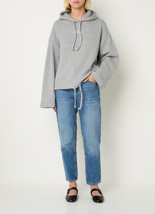 CLOSED Hoodie met logo - voorkant 2 grijs