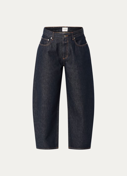 CLOSED Jazzie high waist balloon fit jeans met donkere wassing - voorkant 4 indigo