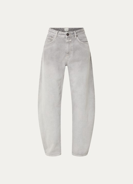 CLOSED Jazzie high waist balloon fit jeans met gekleurde wassing - voorkant 4 grijsmele