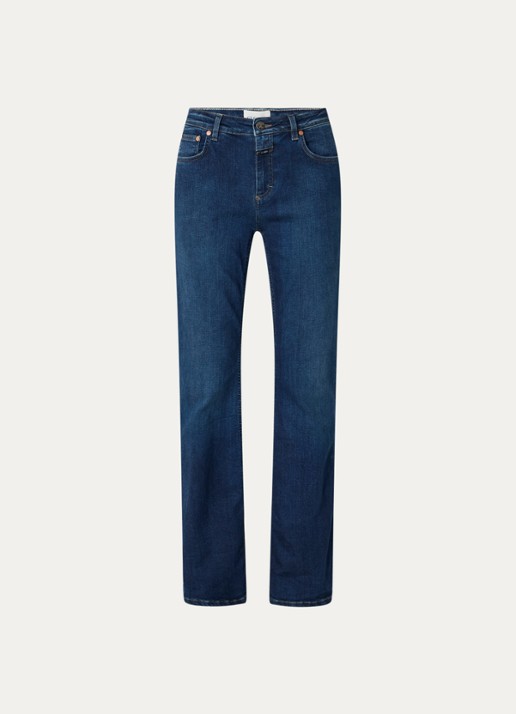CLOSED Jovanna high waist flared jeans met donkere wassing - voorkant 4 indigo