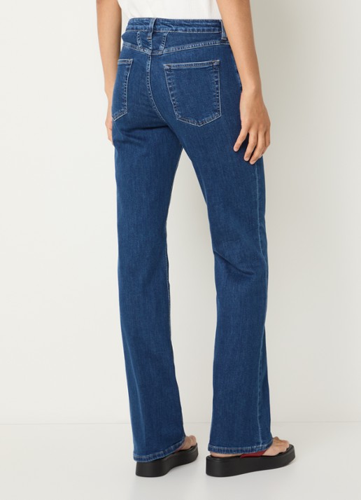 CLOSED Jovanna mid waist slim fit flared jeans met donkere wassing  - achterkant indigo