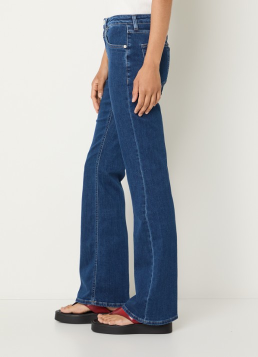 CLOSED Jovanna mid waist slim fit flared jeans met donkere wassing  - detail 3 indigo