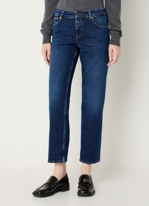 CLOSED Junna high waist straight leg jeans met donkere wassing