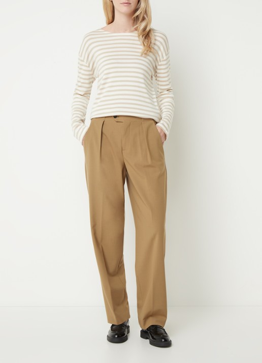 CLOSED Longsleeve met streepprint  - voorkant 2 beige