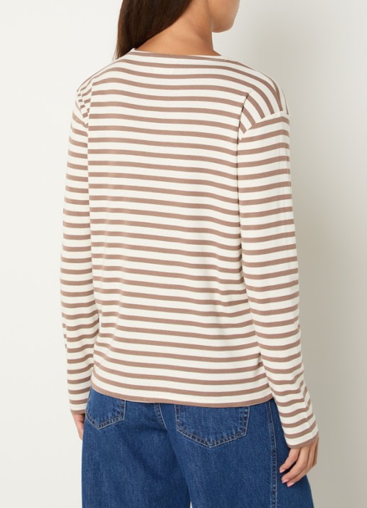 CLOSED Longsleeve met streepprint  - achterkant 4 bruin