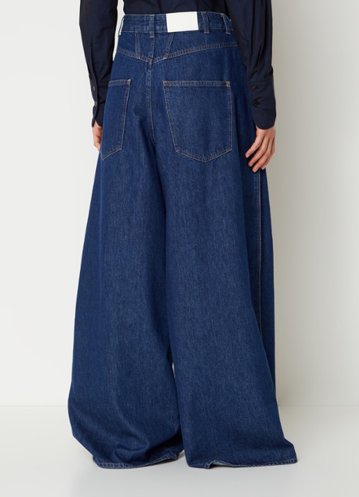 CLOSED Margo-X high waist wide leg jeans met ceintuur  - achterkant indigo