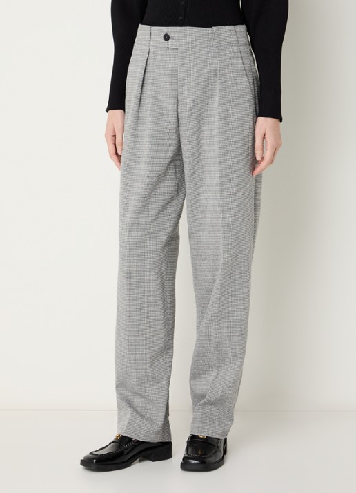 CLOSED Mawson high waist loose fit pantalon met pied-de-poule dessin