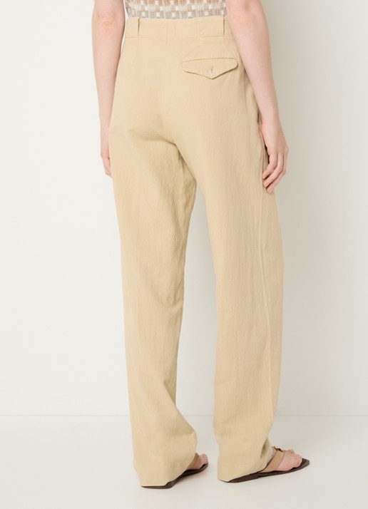 CLOSED Mawson high waist loose fit pantalon met steekzakken - achterkant 4 creme