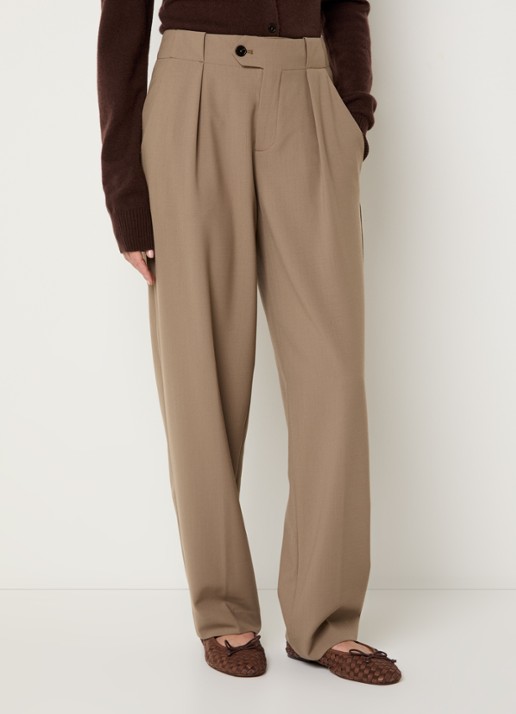 CLOSED Mawson mid waist tapered fit pantalon in wolblend