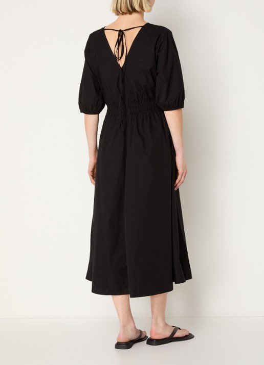 CLOSED Maxi jurk met rugdecolleté - achterkant 3 zwart