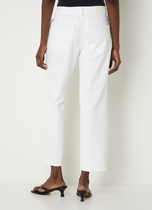 CLOSED Milo mid waist straight fit cropped jeans met gekleurde wassing - achterkant 4 wit