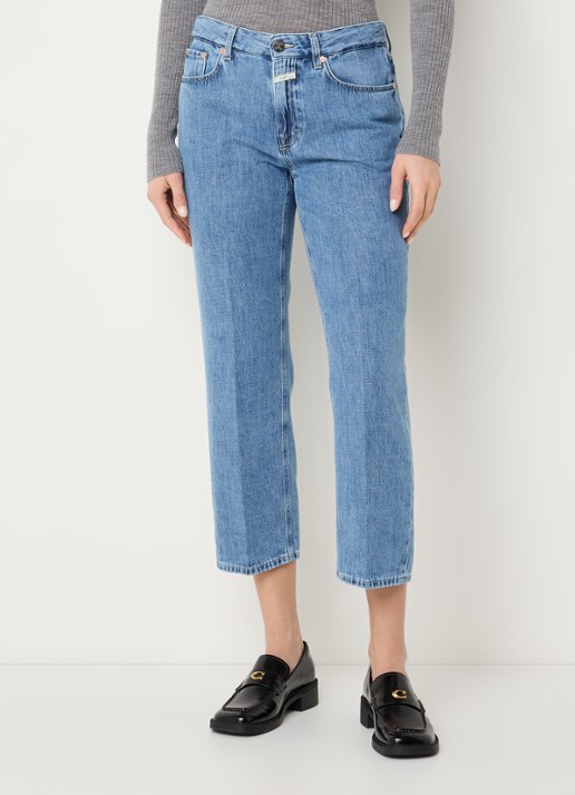 CLOSED Milo mid waist tapered fit jeans met lichte wassing
