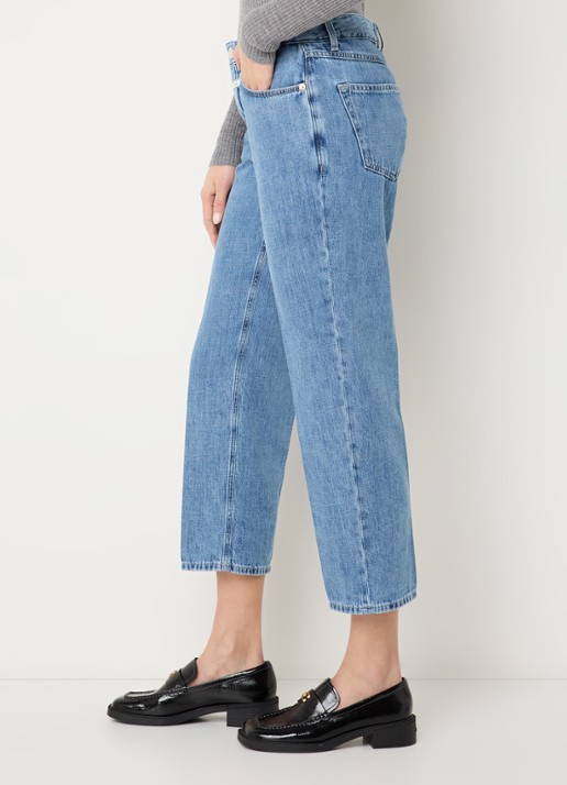 CLOSED Milo mid waist tapered fit jeans met lichte wassing - detail 5 indigo