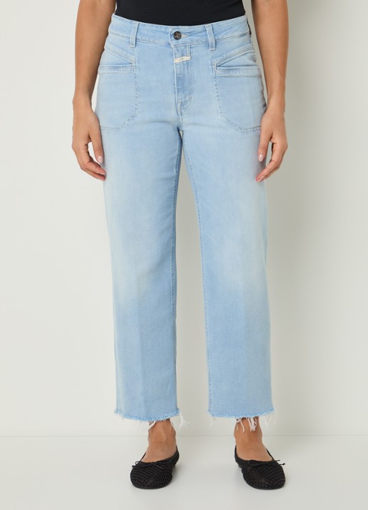 CLOSED Mira-x mid waist straight leg cropped jeans met lichte wassing