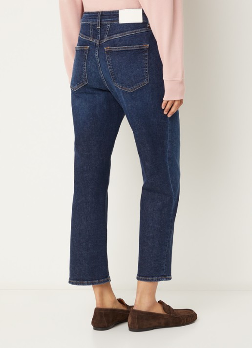 CLOSED Mira-X mid waist straight leg jeans met medium wassing - achterkant indigo
