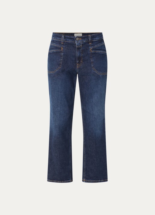 CLOSED Mira-X mid waist straight leg jeans met medium wassing - voorkant 2 indigo