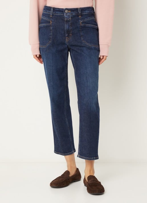 CLOSED Mira-X mid waist straight leg jeans met medium wassing