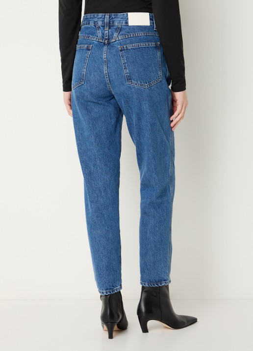 CLOSED Pedal Pusher high waist tapered jeans met medium wassing - achterkant 2 indigo