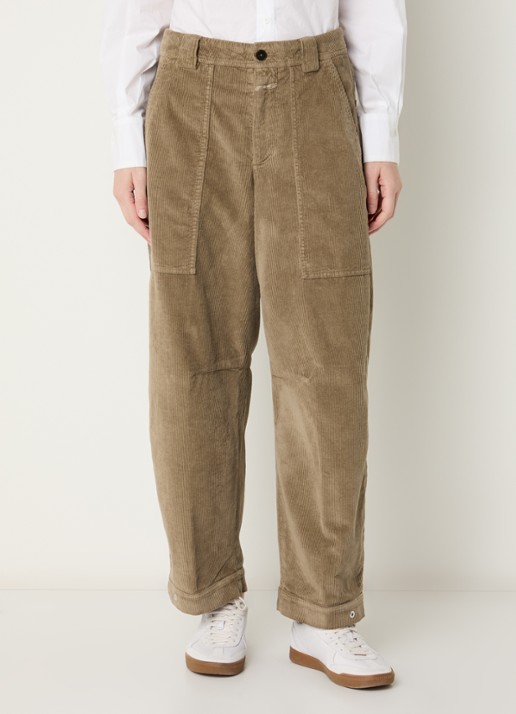 CLOSED Rhannon high waist cropped tapered fit broek van corduroy