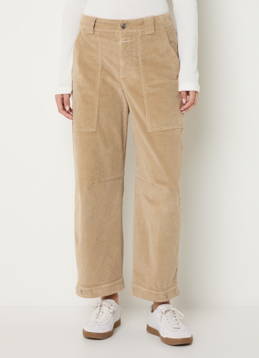 CLOSED Rhannon mid waist wide fit broek met steekzakken