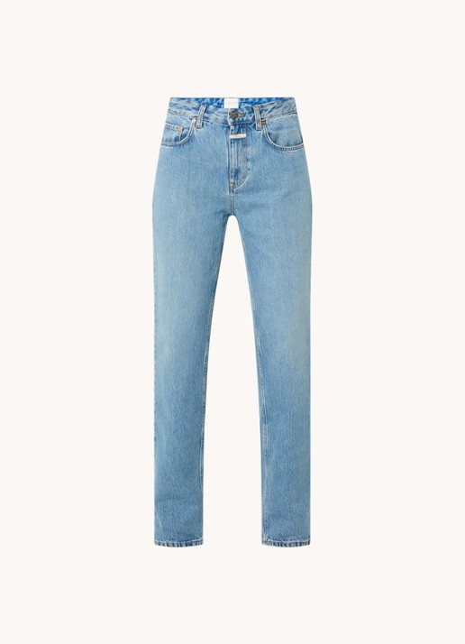 CLOSED Roan high waist straight leg jeans met lichte wassing  - voorkant 4 indigo