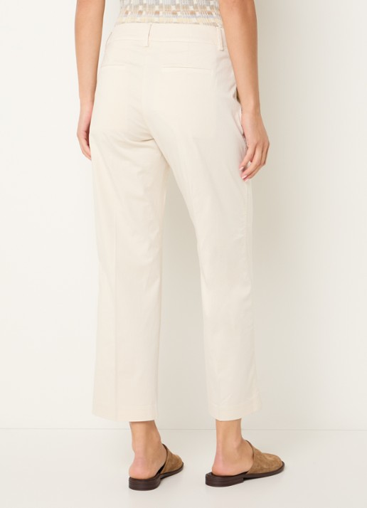 CLOSED Serandon high waist straight fit cropped chino met steekzakken - achterkant gebroken wit