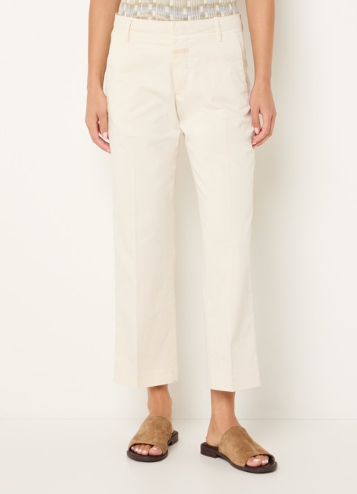 CLOSED Serandon high waist straight fit cropped chino met steekzakken