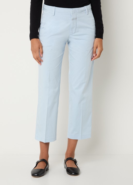 CLOSED Serandon high waist straight fit cropped chino met steekzakken