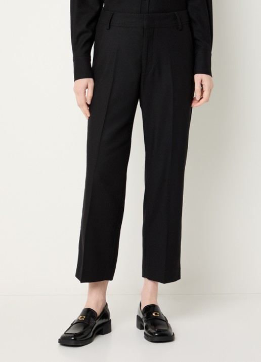 CLOSED Serandon high waist straight fit cropped pantalon in wolblend