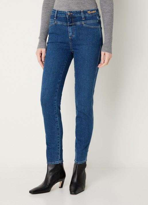 CLOSED Skinny Pusher mid waist skinny jeans met medium wassing