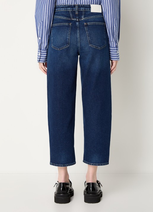 CLOSED Stover high waist cropped straight leg jeans  - achterkant 3 indigo