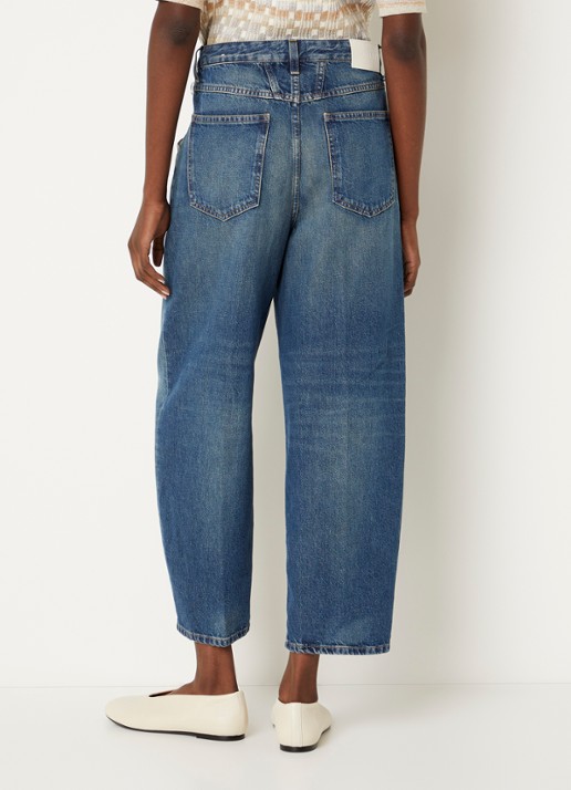 CLOSED Stover-x high waist wide fit jeans met medium wassing - achterkant 4 indigo