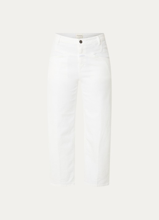 CLOSED Strover-X high waist wide leg jeans met gekleurde wassing - voorkant wit